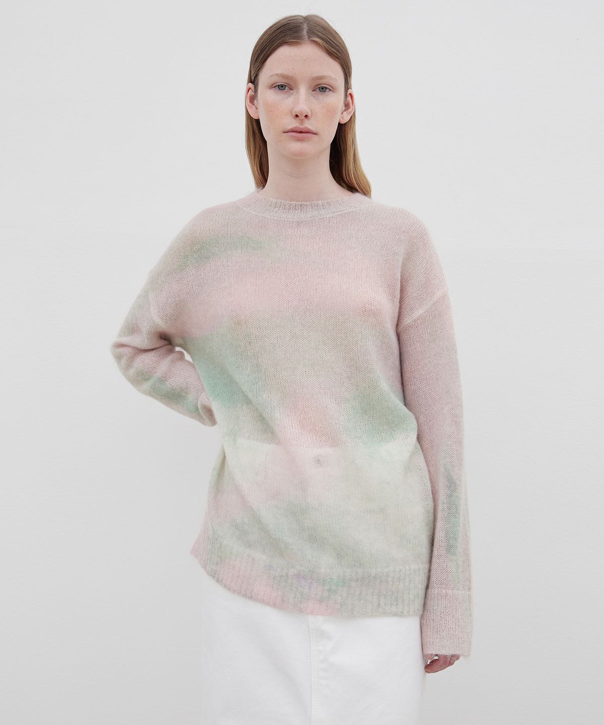 르바(LEVAR) Mohair Gradation Round Knit - Gradation Pink