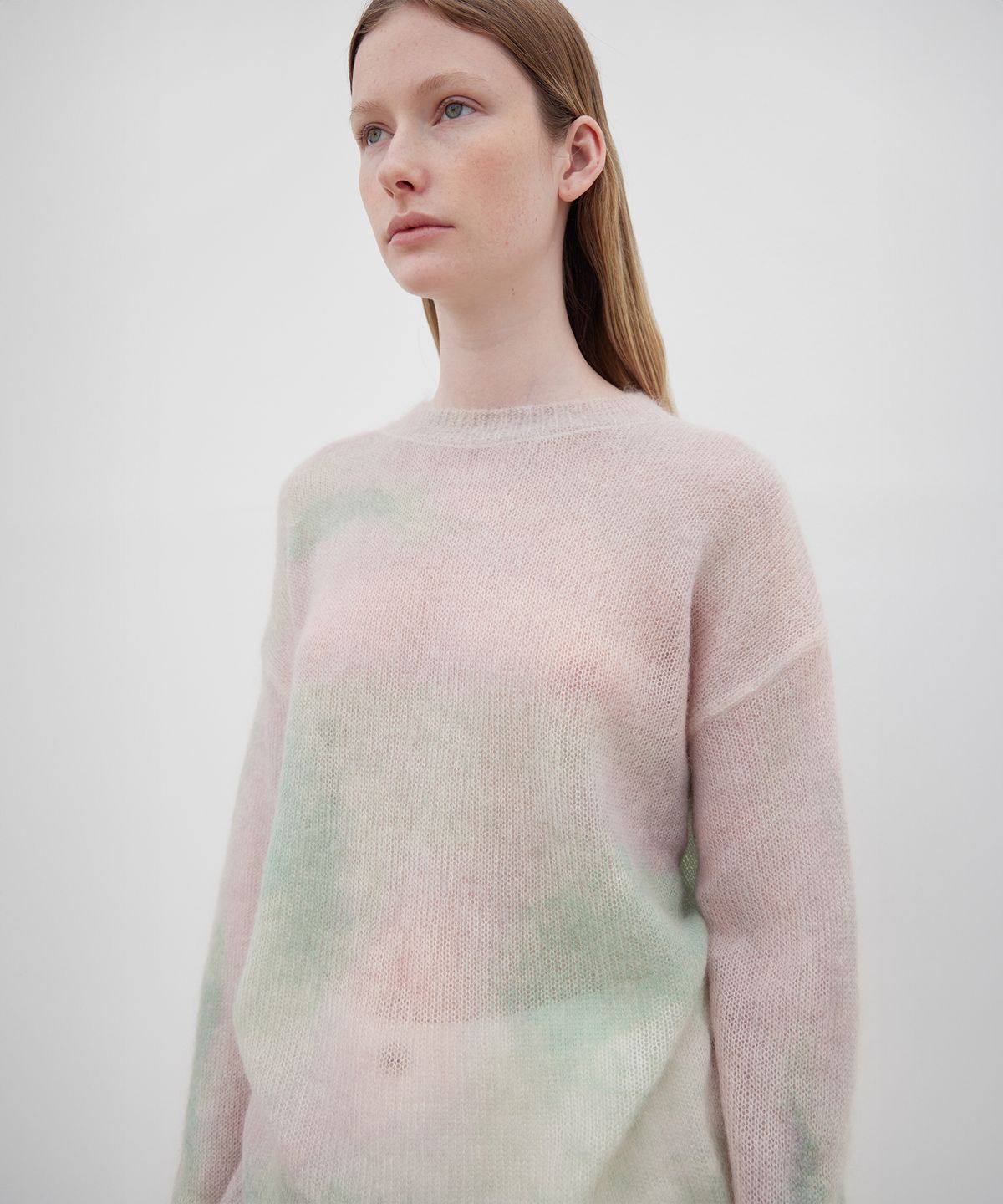 르바(LEVAR) Mohair Gradation Round Knit - Gradation Pink