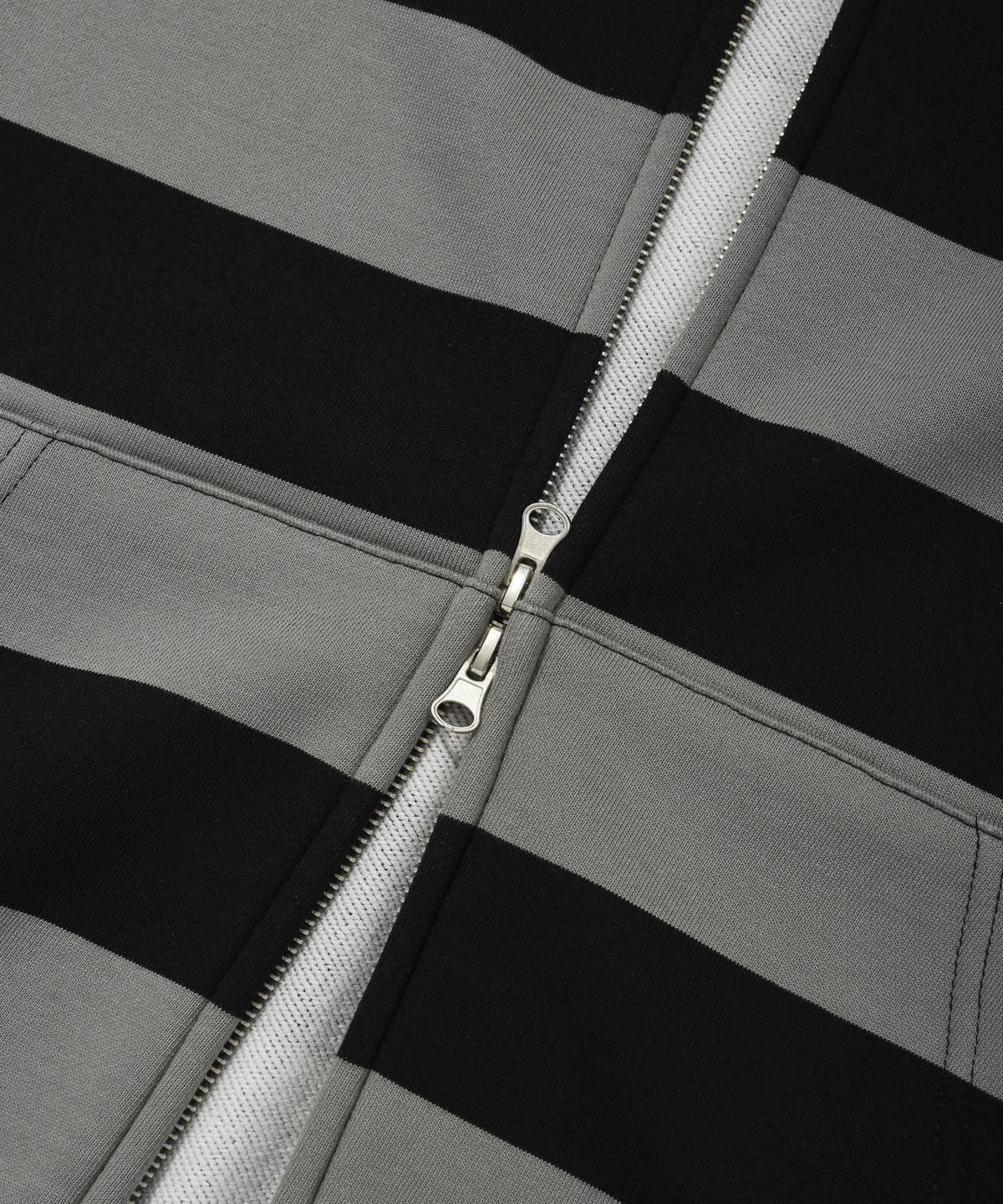 리트리버클럽(RETRIEVER CLUB) BOLD STRIPE HOOD ZIP UP [GRAY]
