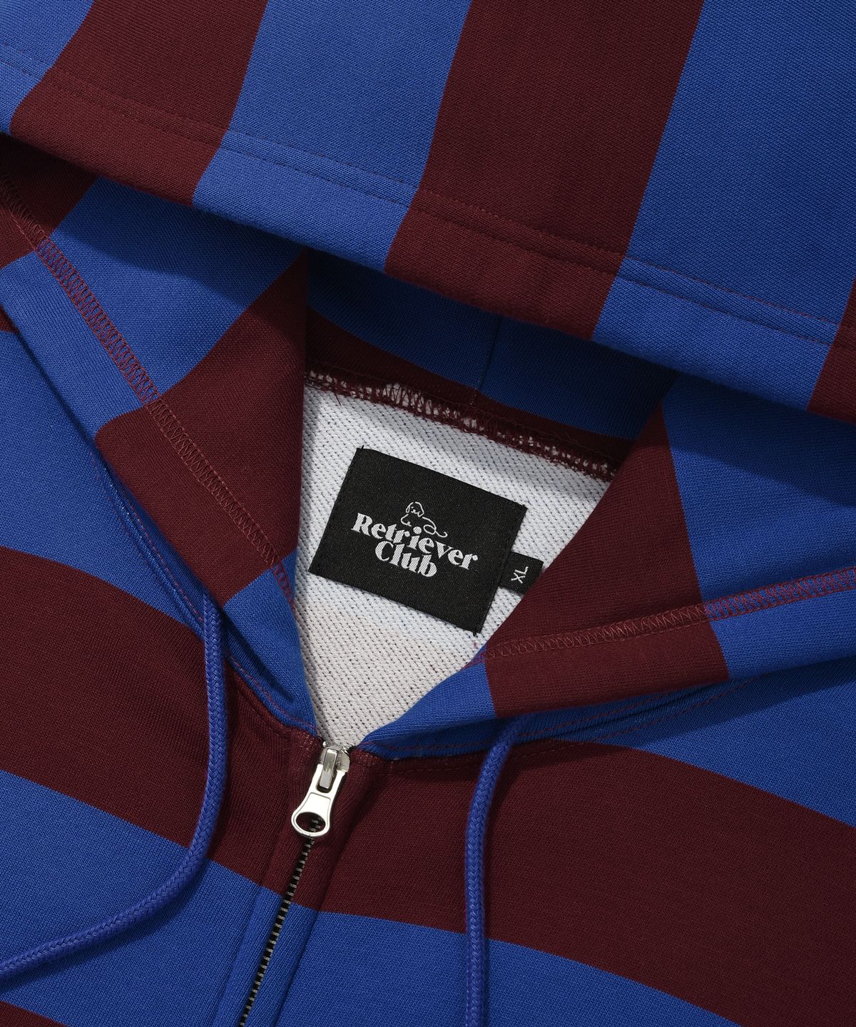 리트리버클럽(RETRIEVER CLUB) BOLD STRIPE HOOD ZIP UP [BLUE]
