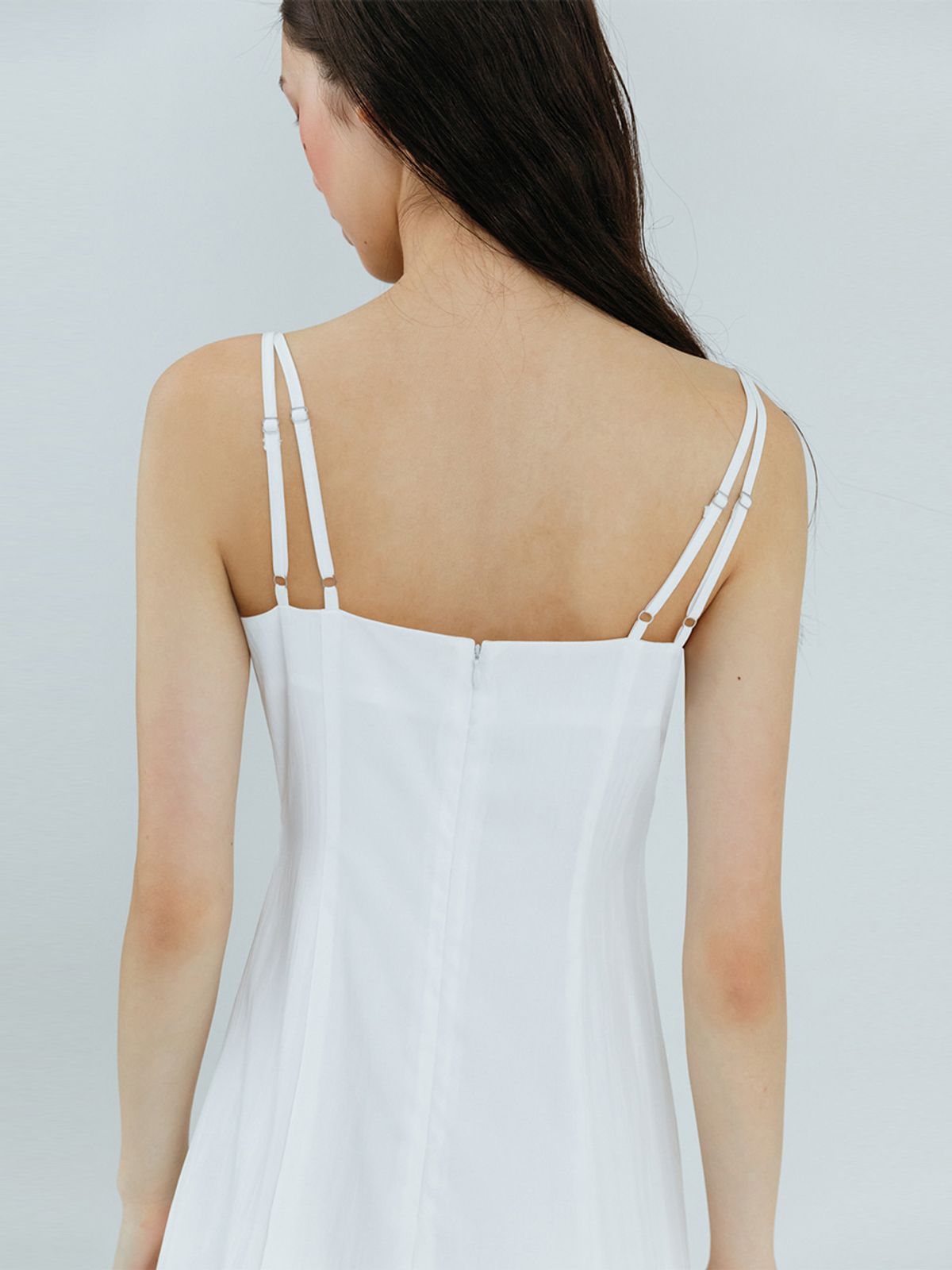 에트몽(ETMON) Slip Twin Strap Dress, White