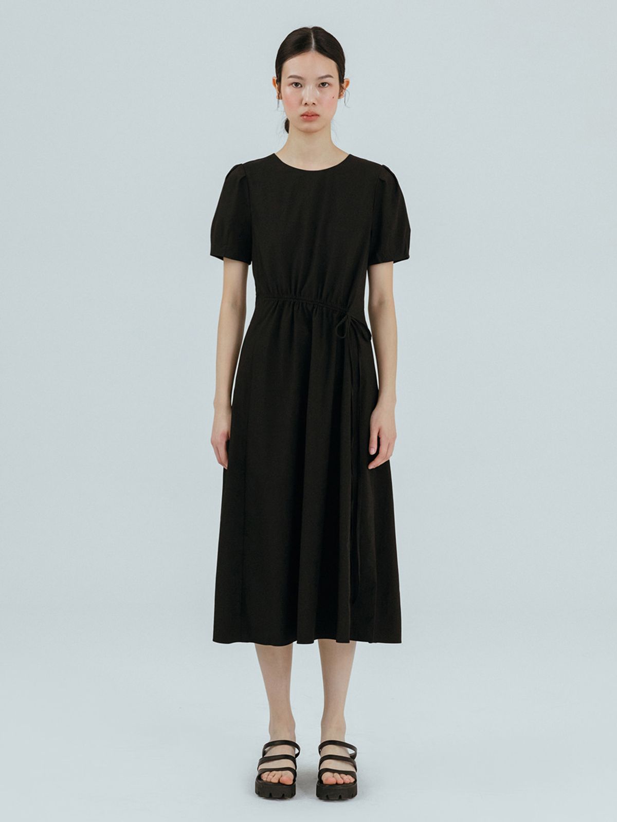 에트몽(ETMON) Unbalance String Dress, Black