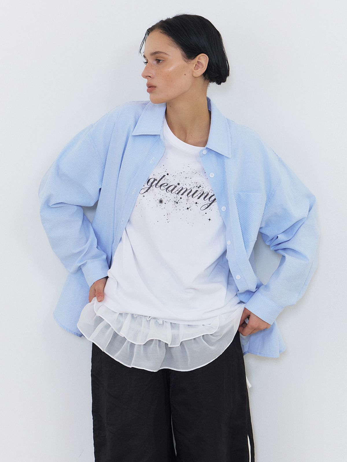 에트몽(ETMON) Gleaming Graphic T-Shirt, White