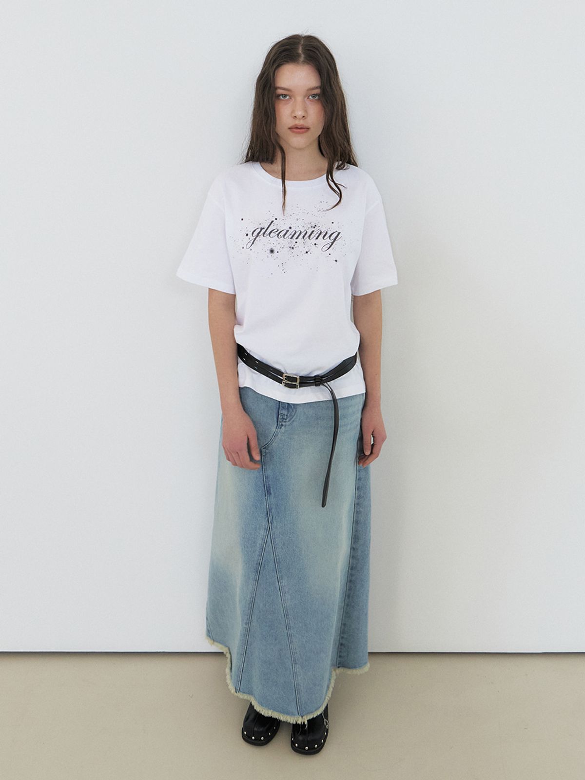 에트몽(ETMON) Gleaming Graphic T-Shirt, White