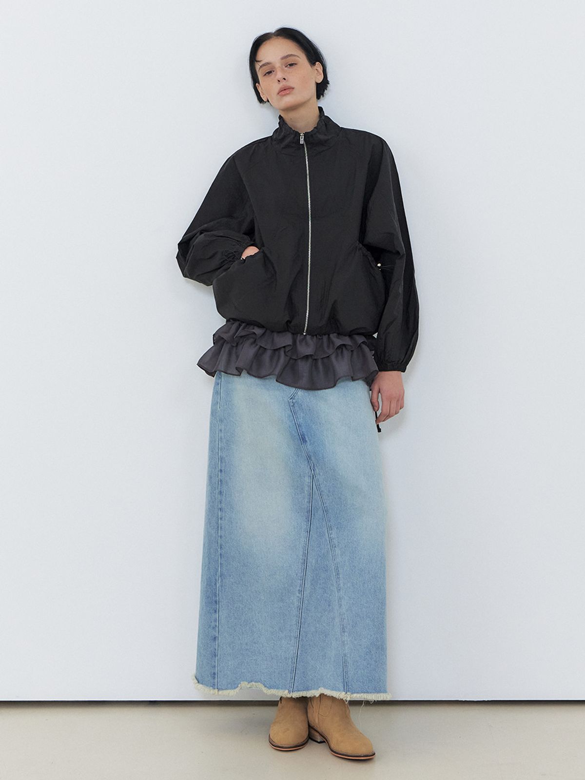 에트몽(ETMON) Volume Pocket Wind Jumper, Black