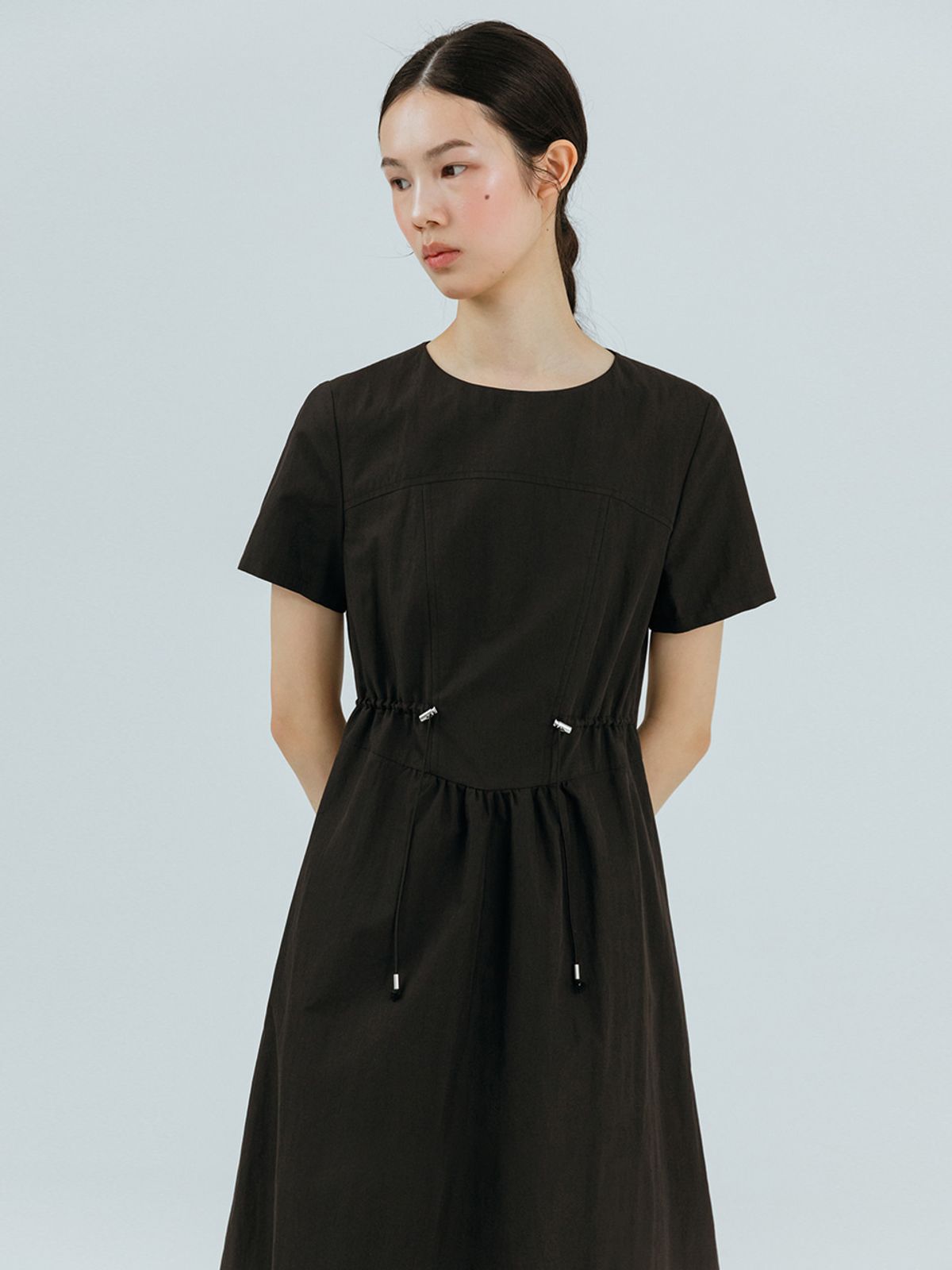 에트몽(ETMON) String Stopper Dress, Black