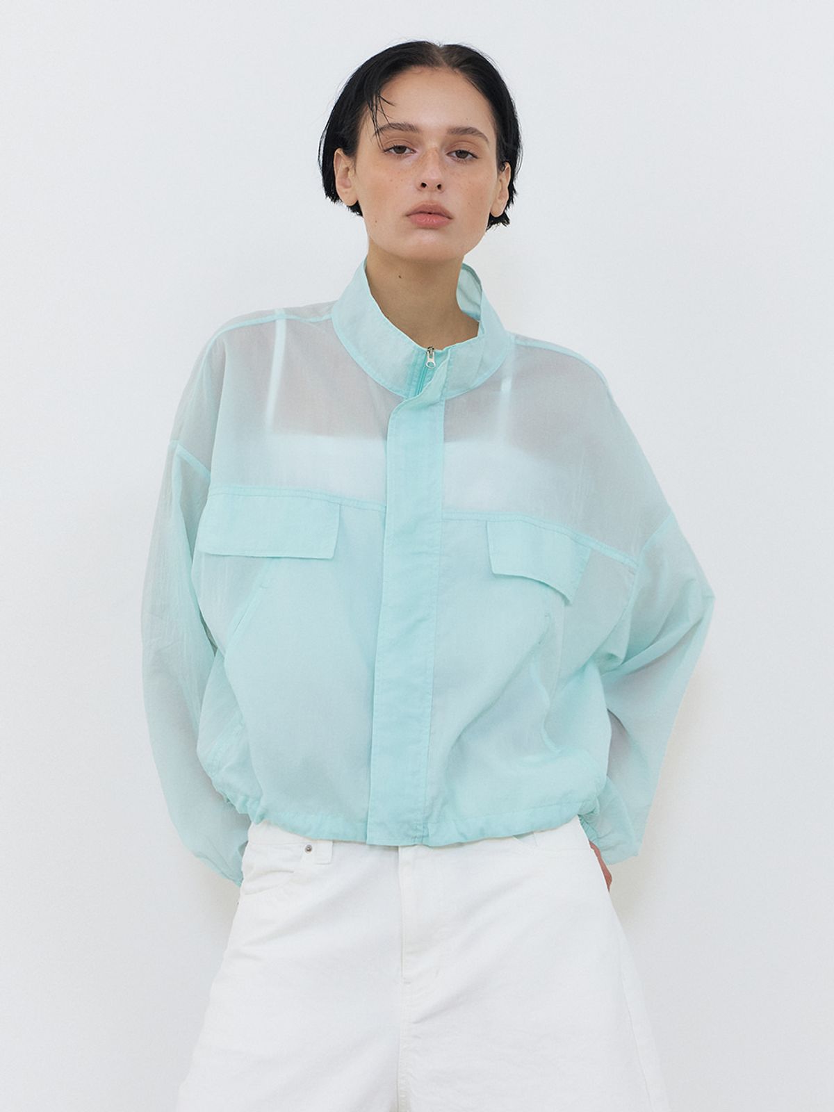 에트몽(ETMON) Sheer Wind Jumper, Mint