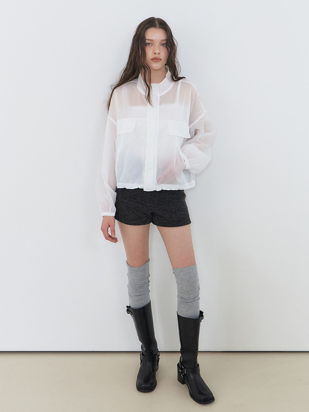 에트몽(ETMON) Sheer Wind Jumper, White