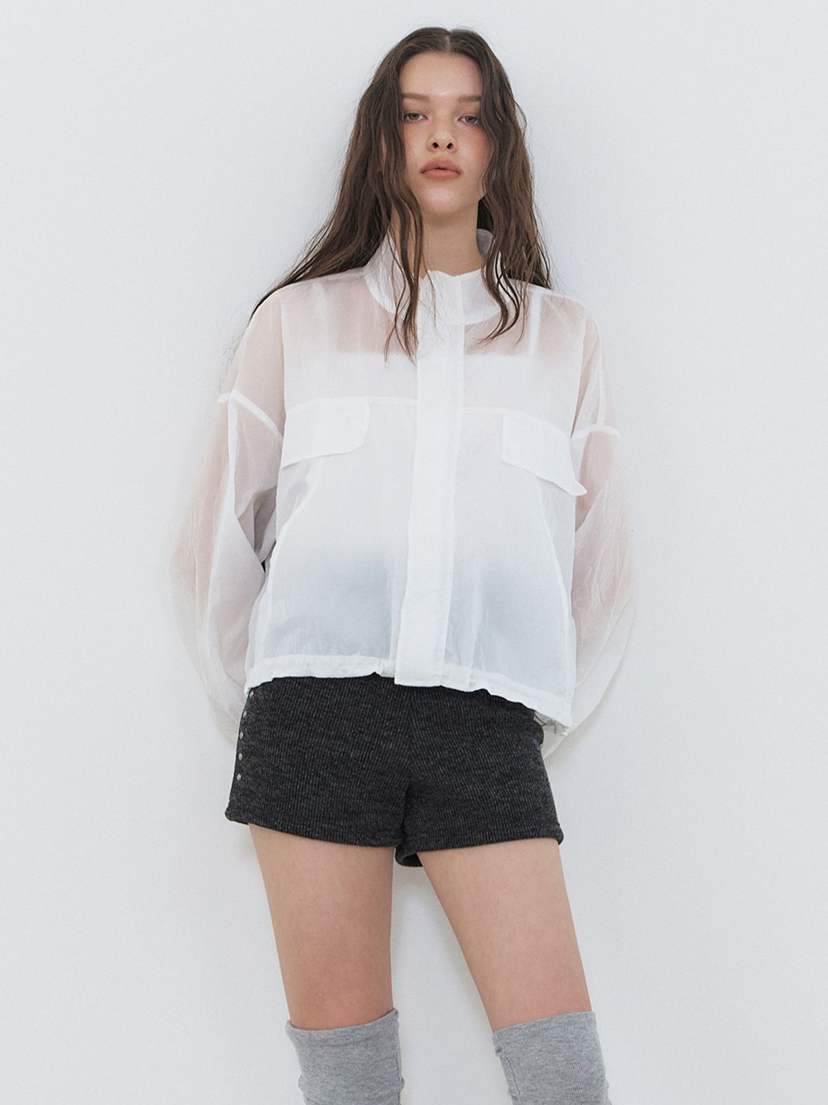 에트몽(ETMON) Sheer Wind Jumper, White