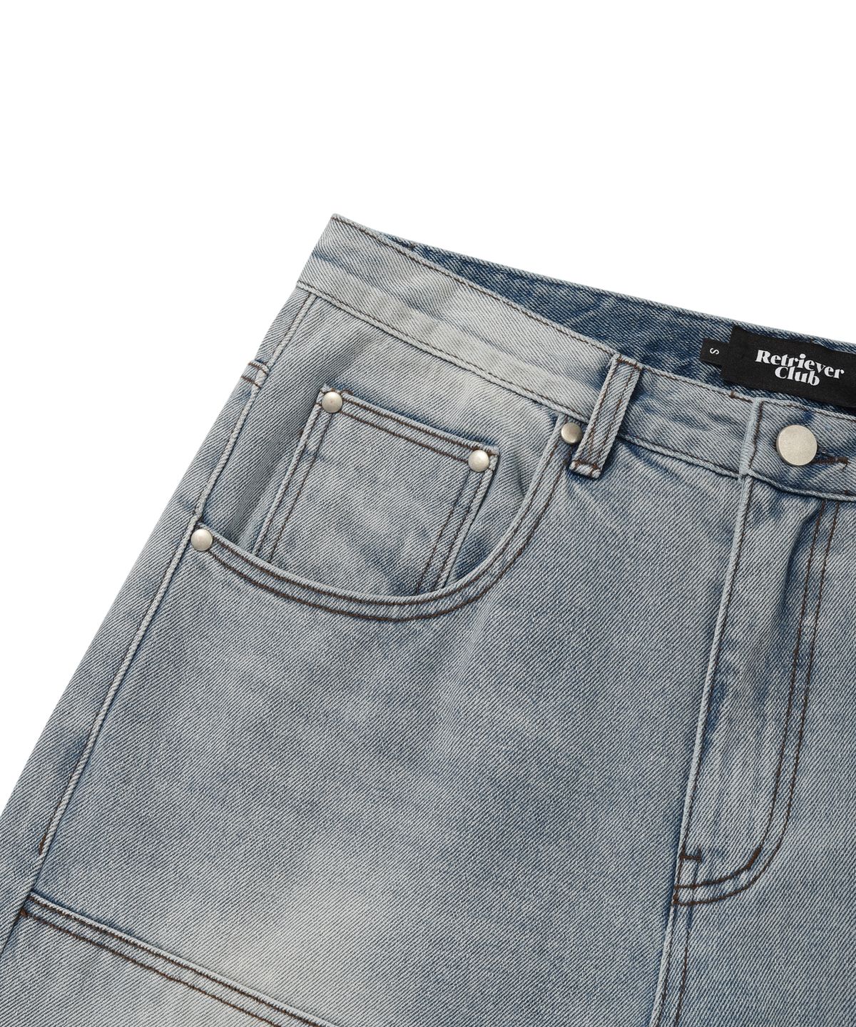 리트리버클럽(RETRIEVER CLUB) BONE DOG DOUBLE KNEE PANTS [LIGHT BLUE]