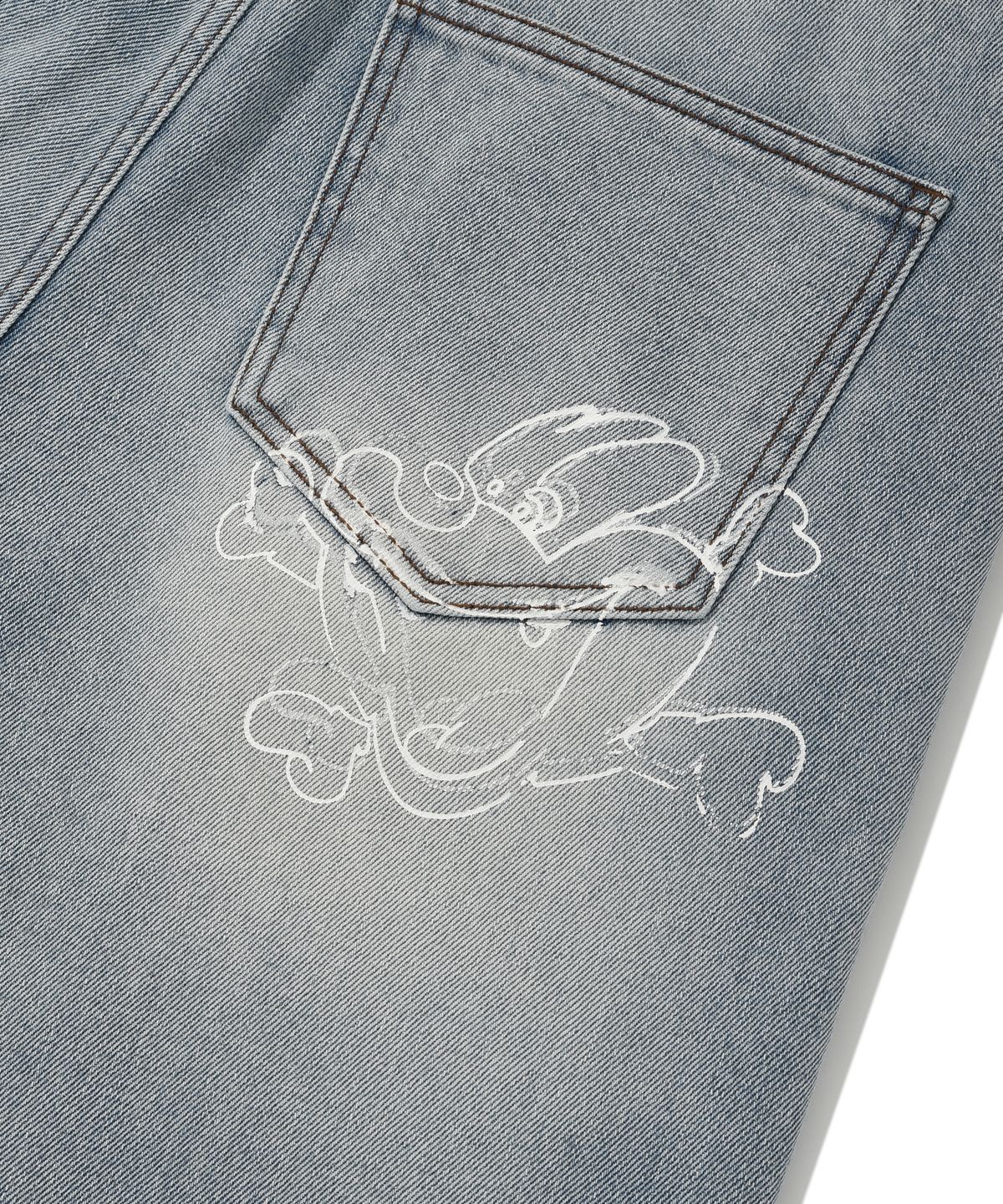 리트리버클럽(RETRIEVER CLUB) BONE DOG DOUBLE KNEE PANTS [LIGHT BLUE]