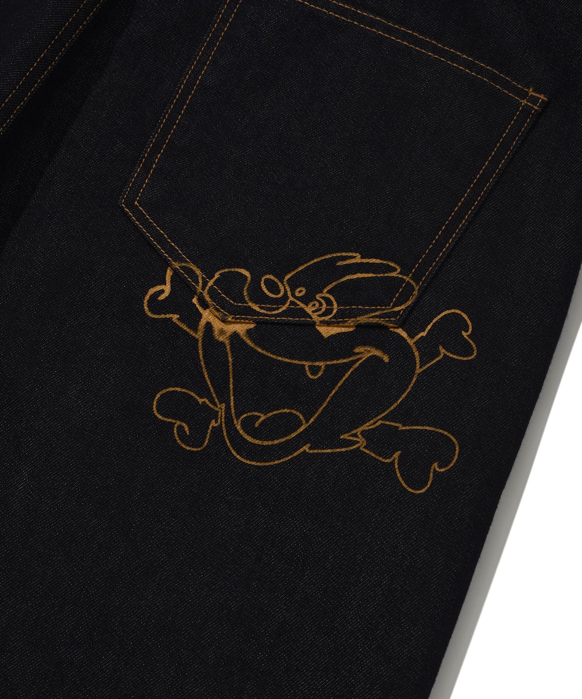 리트리버클럽(RETRIEVER CLUB) BONE DOG DOUBLE KNEE PANTS [INDIGO BLACK]