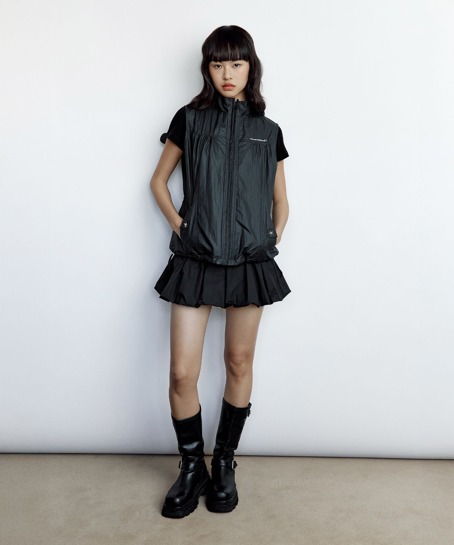 ROUGHNECK ■ Balloon Pants Skirt MUSINSA | ROUGHNECK Balloon Pants Skirt Black