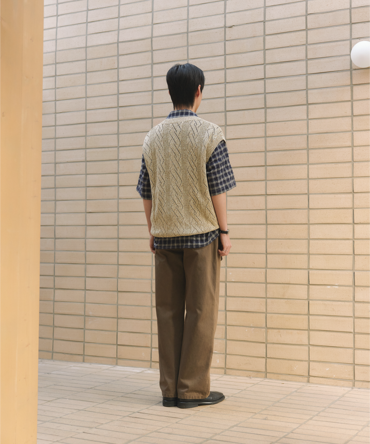 넌블랭크(NONBLANK) 크로쉐 베스트_BEIGE