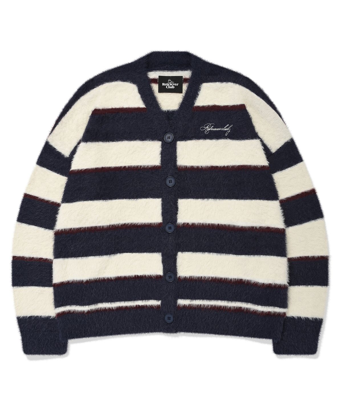 리트리버클럽(RETRIEVER CLUB) MULTI STRIPE CARDIGAN [NAVY]