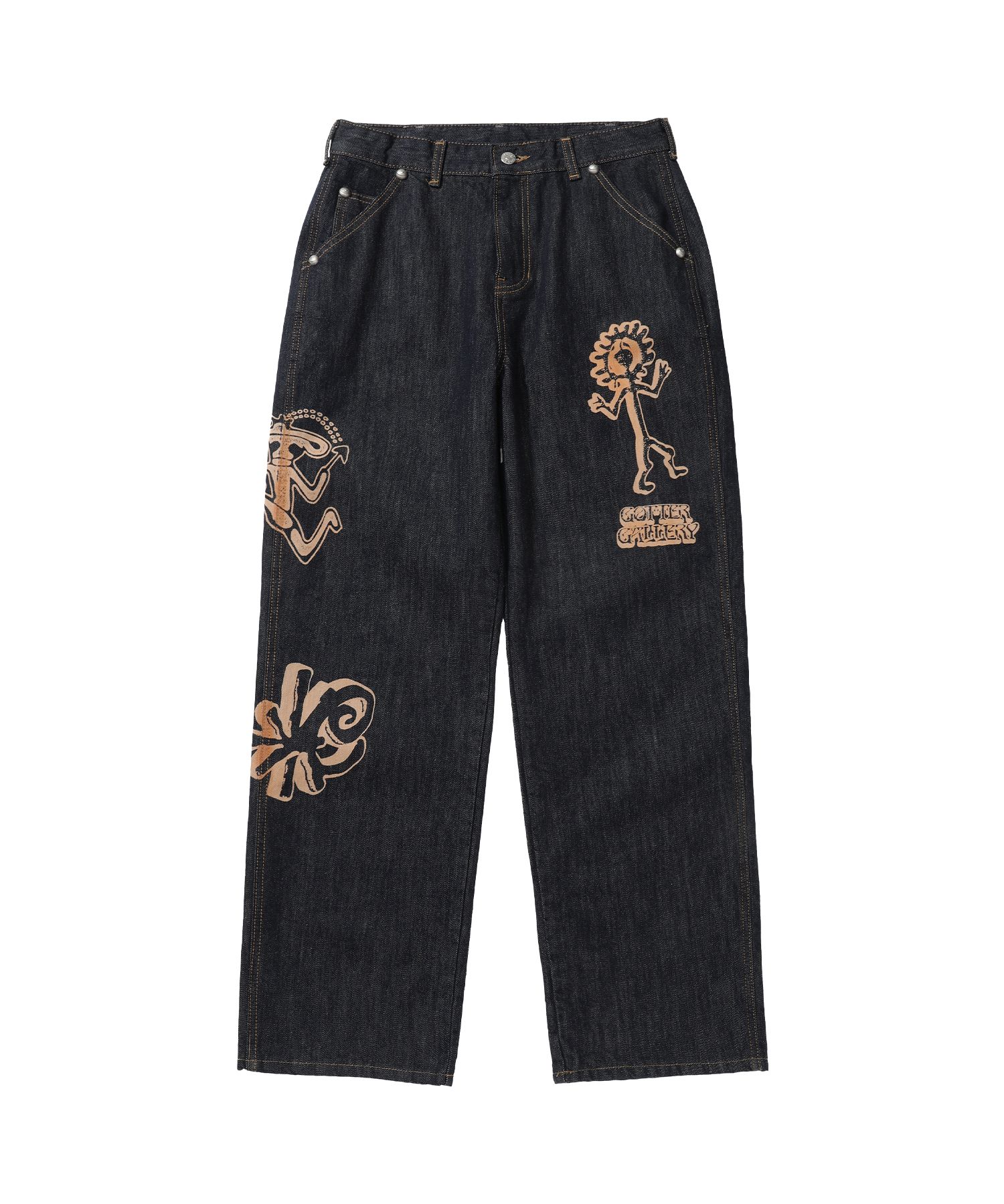 ★2025SS新作★GOTTER GALLERY★ETHNIC DOODLE DENIM PANTS MUSINSA | GOTTER GALLERY ETHNIC DOODLE DENIM PANTS_BL