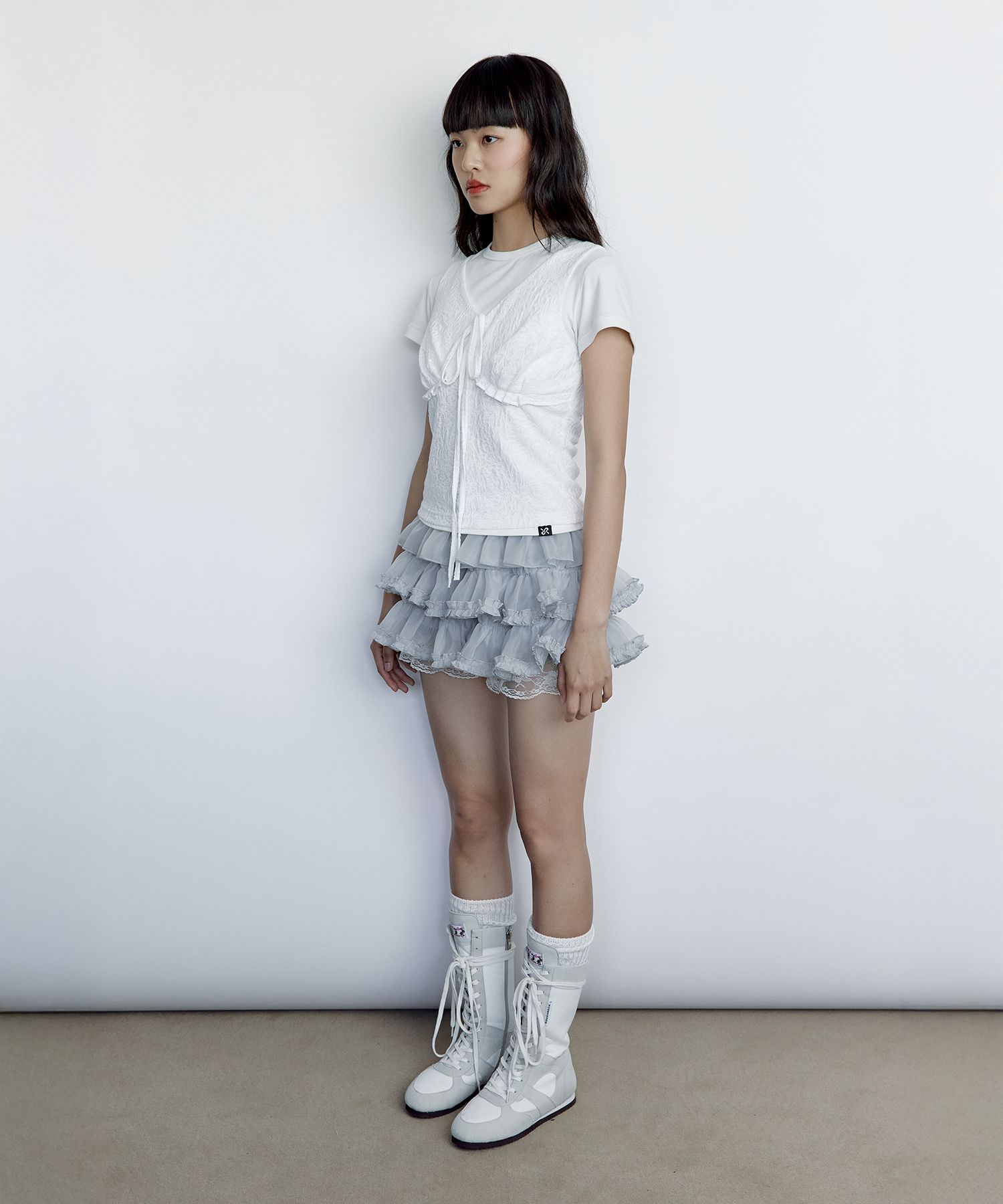 MUSINSA公式 | ROUGHNECK Tutu Pants Skirt Gray