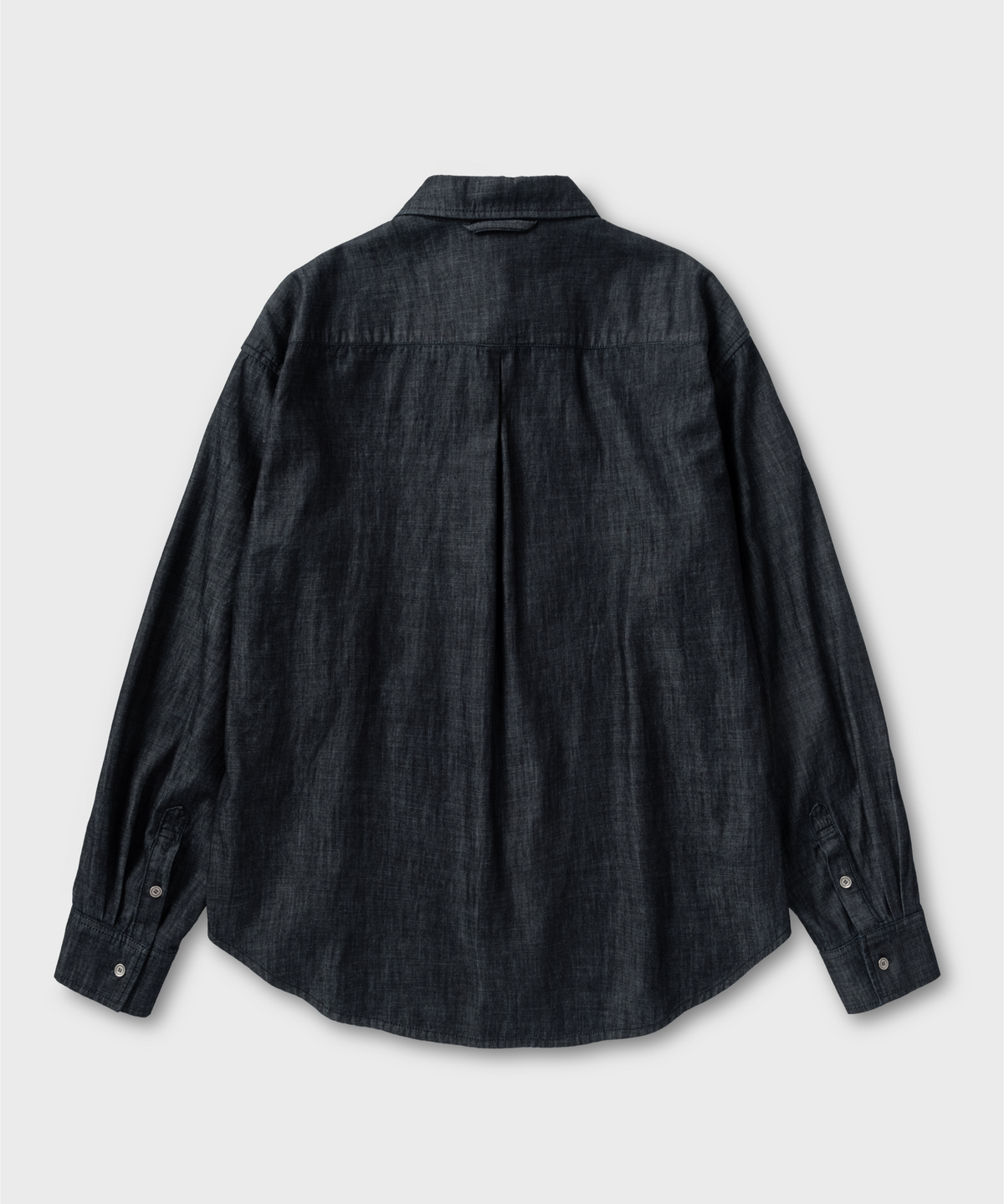 넌블랭크(NONBLANK) 워싱 슬럽 데님 셔츠_BLACK