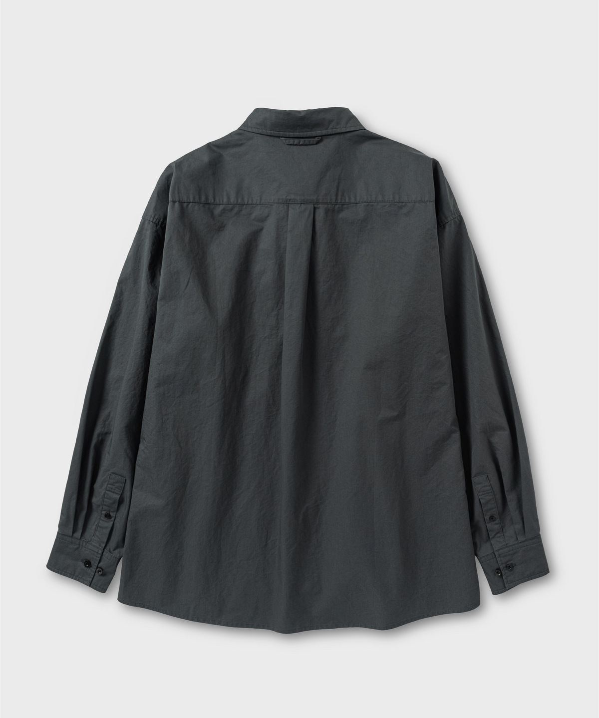 넌블랭크(NONBLANK) COTTON DRILL LS 셔츠_DARK GREY