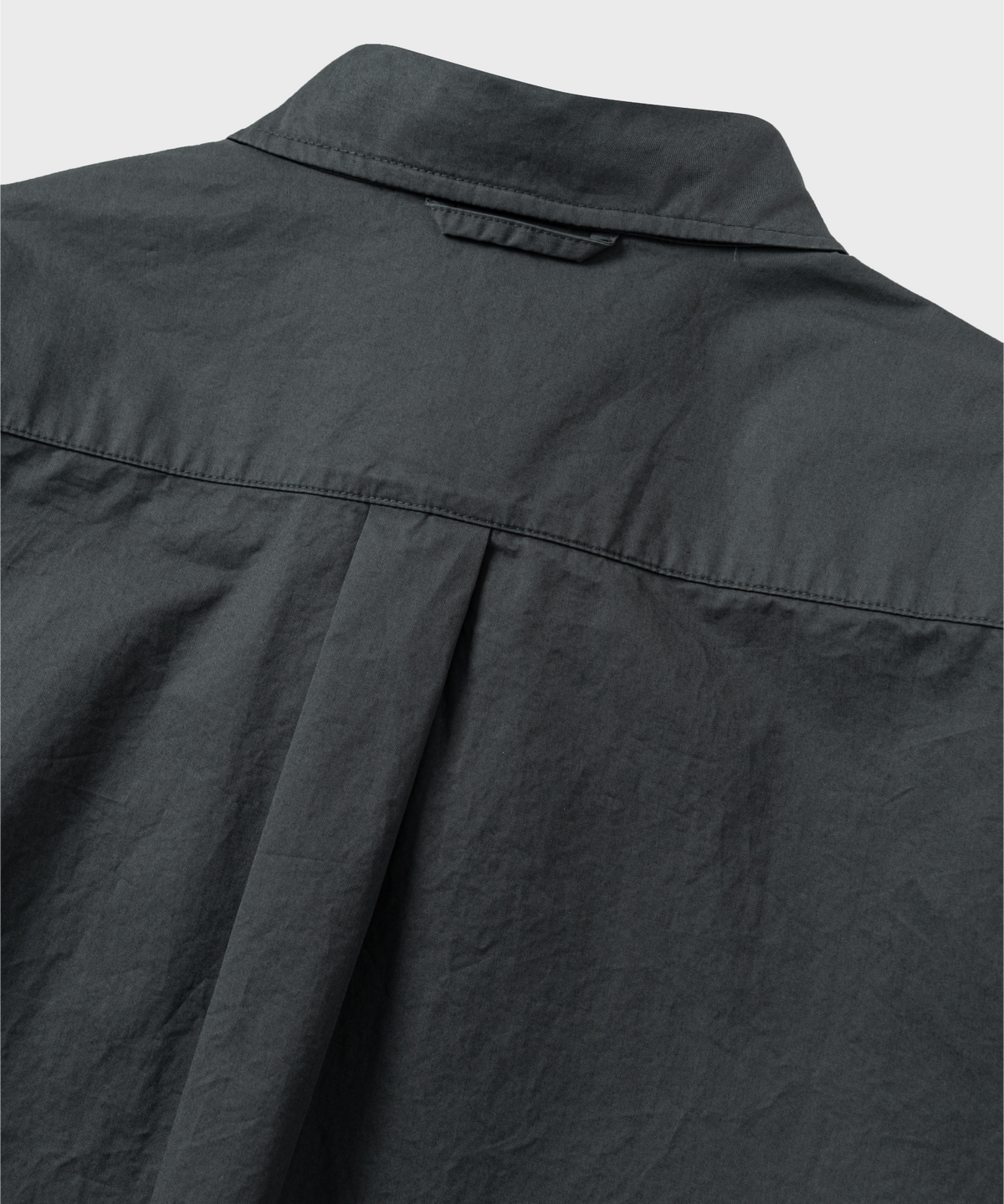 넌블랭크(NONBLANK) COTTON DRILL LS 셔츠_DARK GREY
