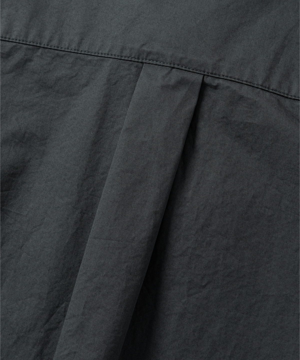 넌블랭크(NONBLANK) COTTON DRILL LS 셔츠_DARK GREY