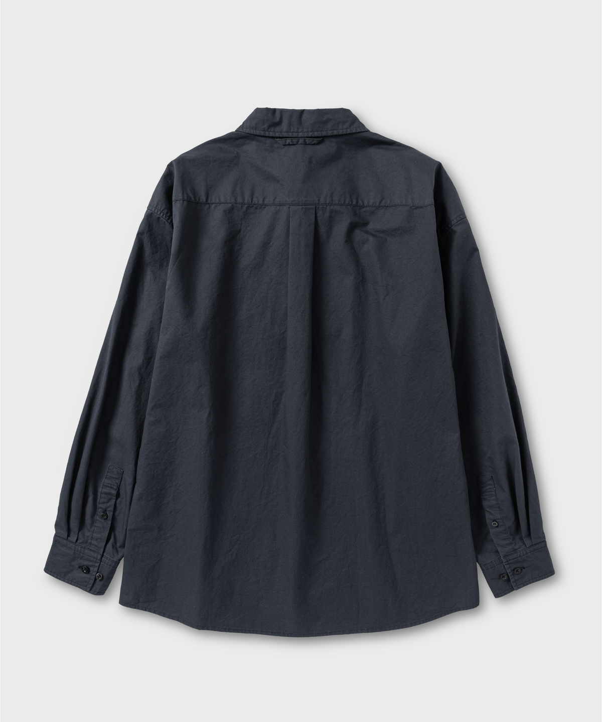 넌블랭크(NONBLANK) COTTON DRILL LS 셔츠_DARK NAVY