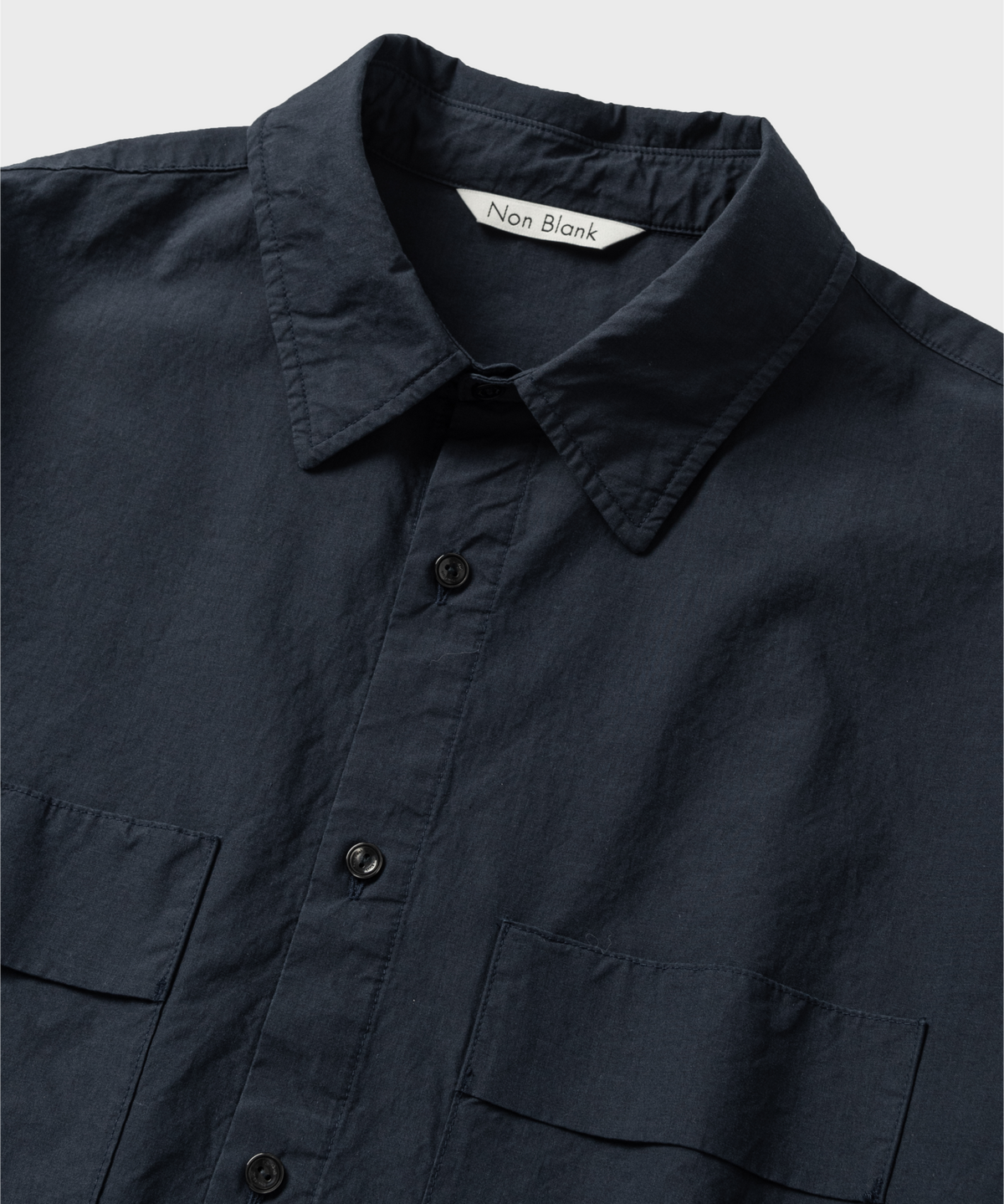 넌블랭크(NONBLANK) 텐셀 포켓 셔츠_DARK NAVY