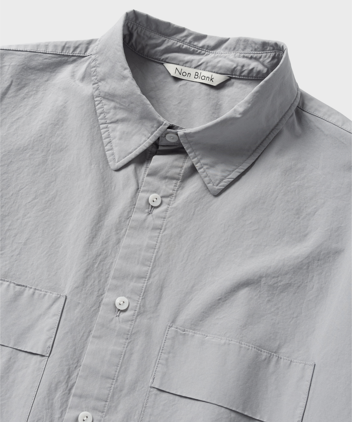 넌블랭크(NONBLANK) 텐셀 포켓 셔츠_LIGHT GREY