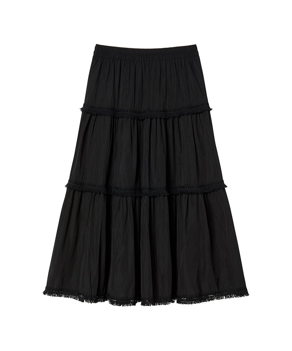 MUSINSA公式 | THE GREEN LAB Tesla Frill Cancan Long Skirt