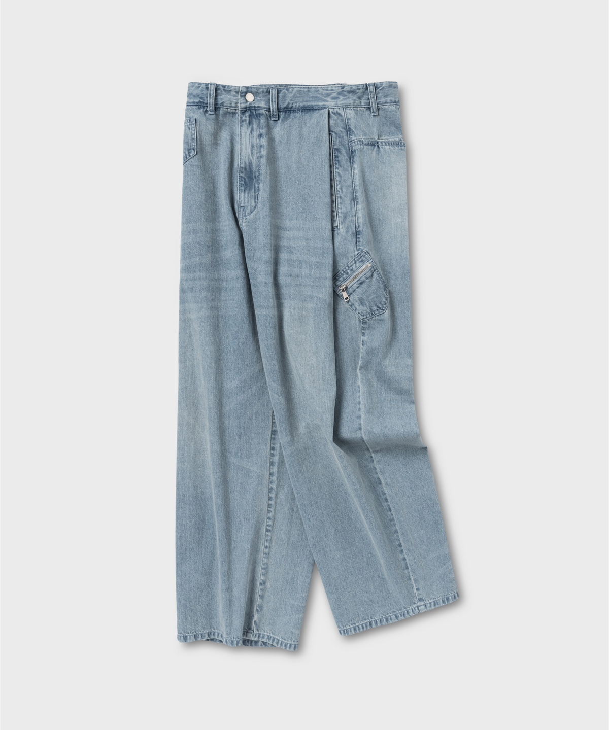 넌블랭크(NONBLANK) 워치 포켓 데님 팬츠_LIGHT BLUE