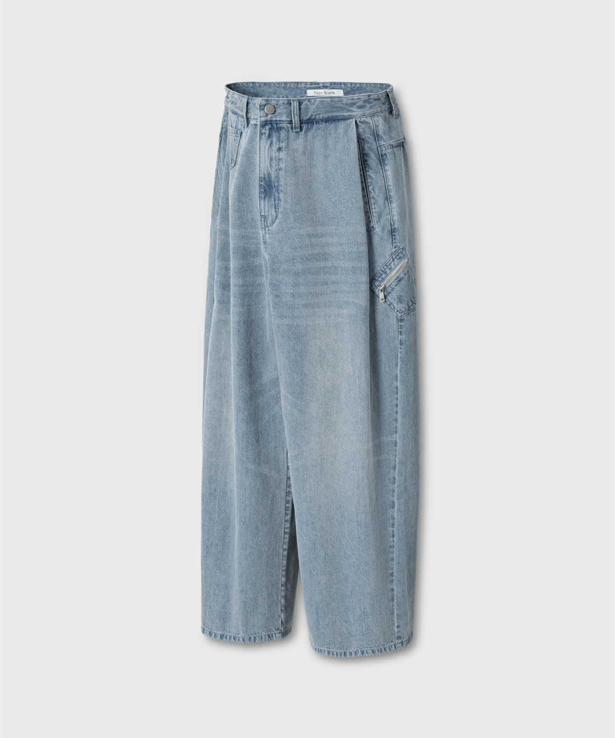 넌블랭크(NONBLANK) 워치 포켓 데님 팬츠_LIGHT BLUE