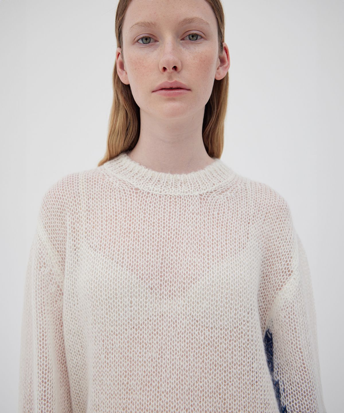 르바(LEVAR) Kid-mohair Moody Round Knit - Off White