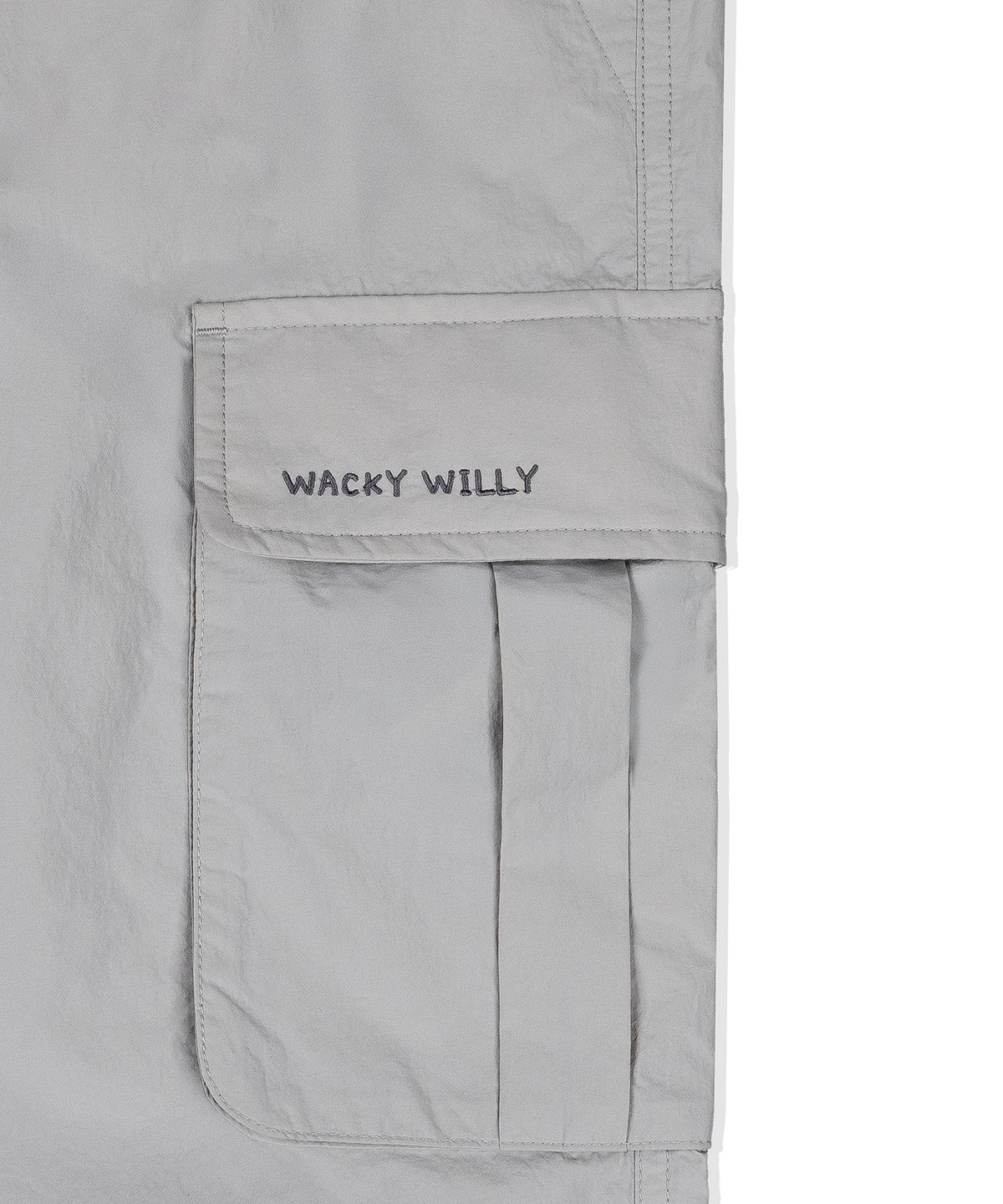 와키윌리(WACKY WILLY) 우먼스 나일론 파라슈트 팬츠 그레이