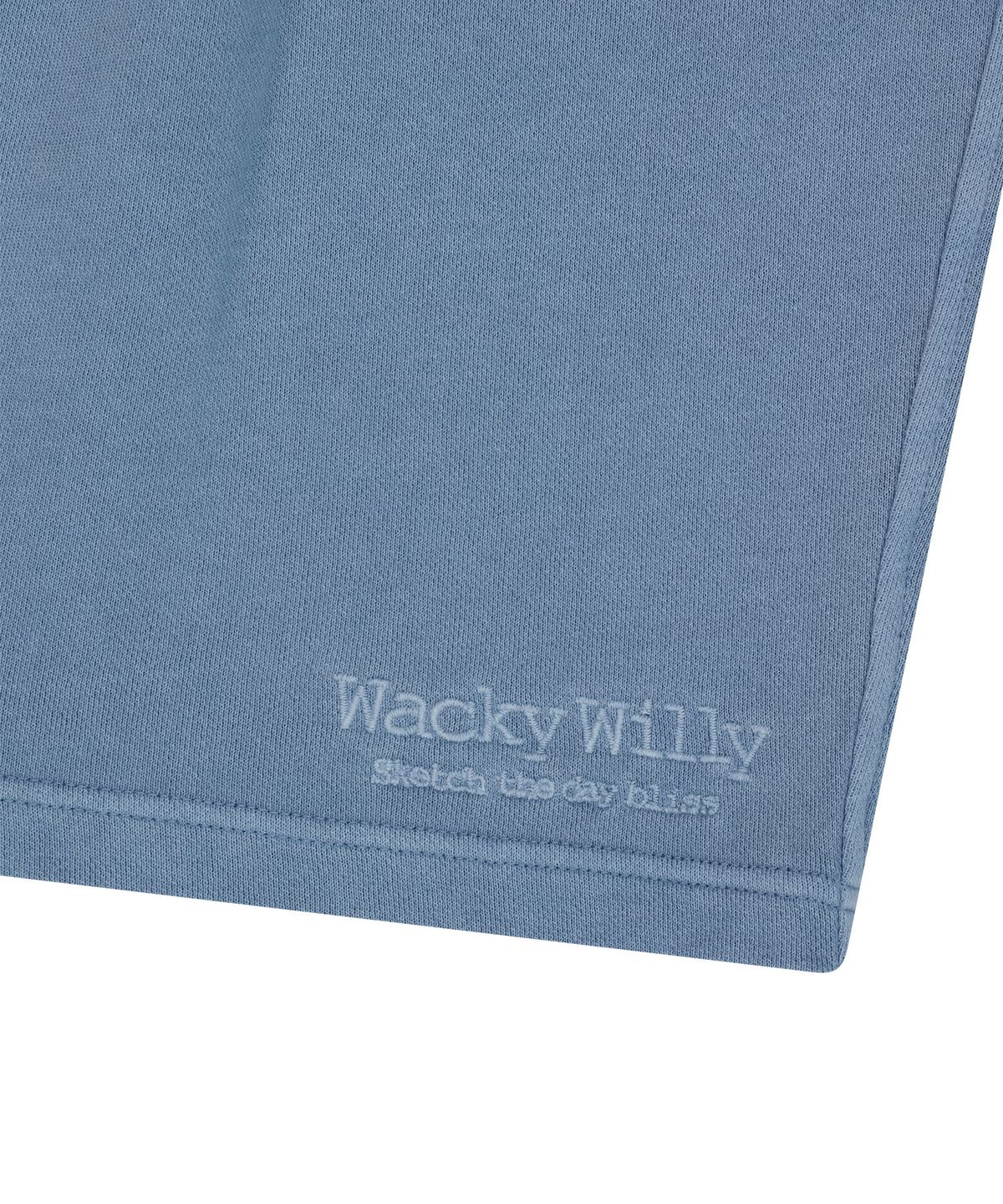 와키윌리(WACKY WILLY) 피그먼트 워싱 스웻 숏팬츠 블루