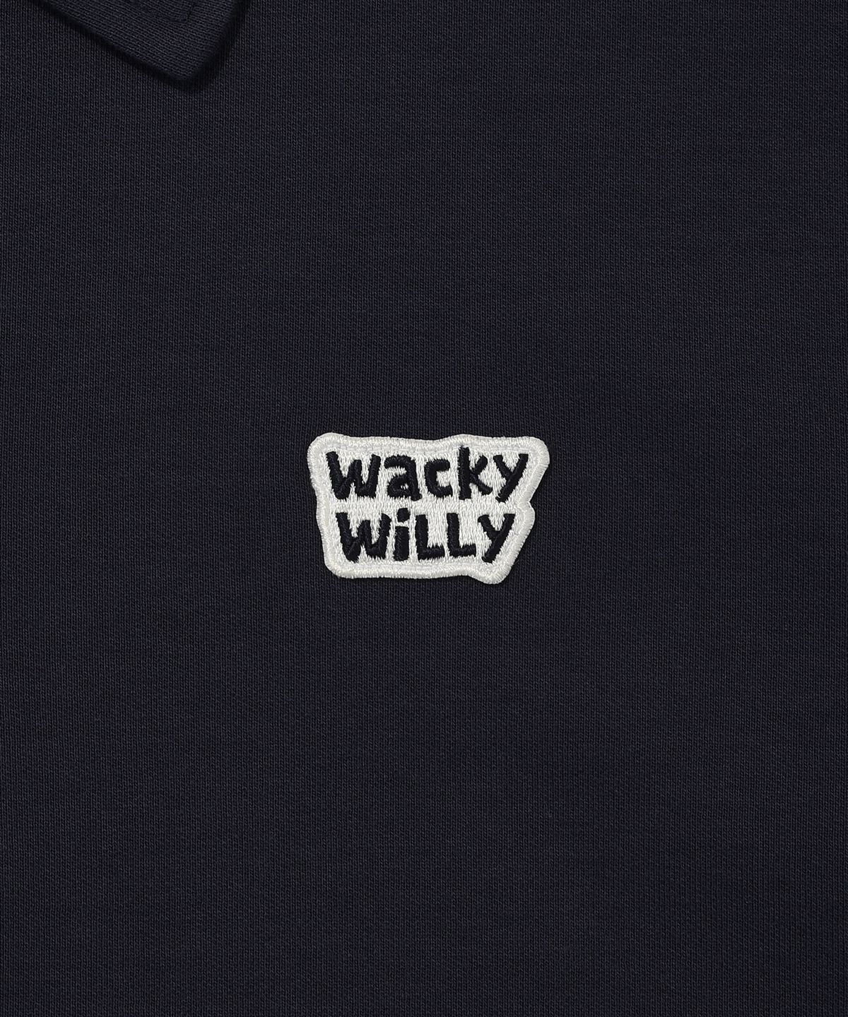 와키윌리(WACKY WILLY) 스웻 카라 반팔 티셔츠 네이비