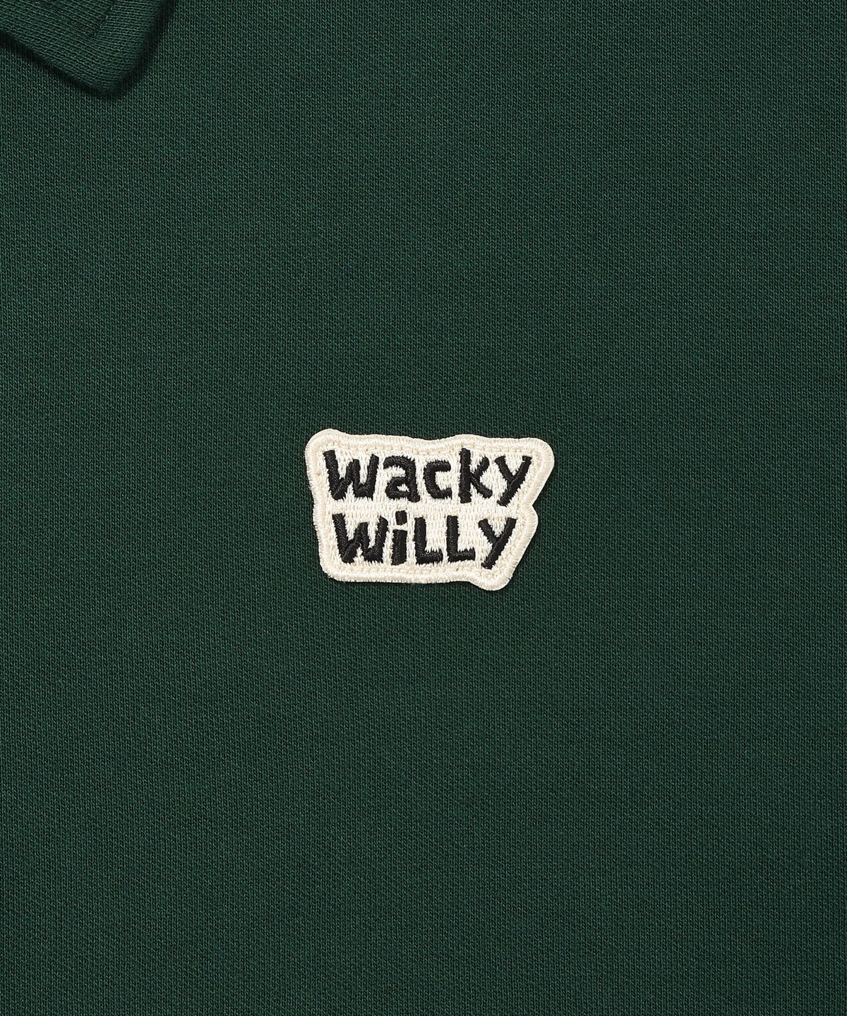 와키윌리(WACKY WILLY) 스웻 카라 반팔 티셔츠 그린
