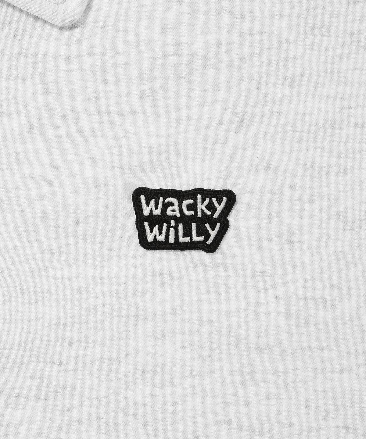 와키윌리(WACKY WILLY) 스웻 카라 반팔 티셔츠 라이트그레이