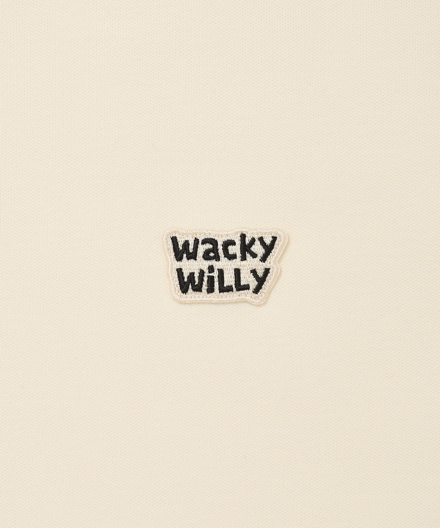 MUSINSA | WACKY WILLY Sweat Collar Short Sleeve T-Shirt Cream