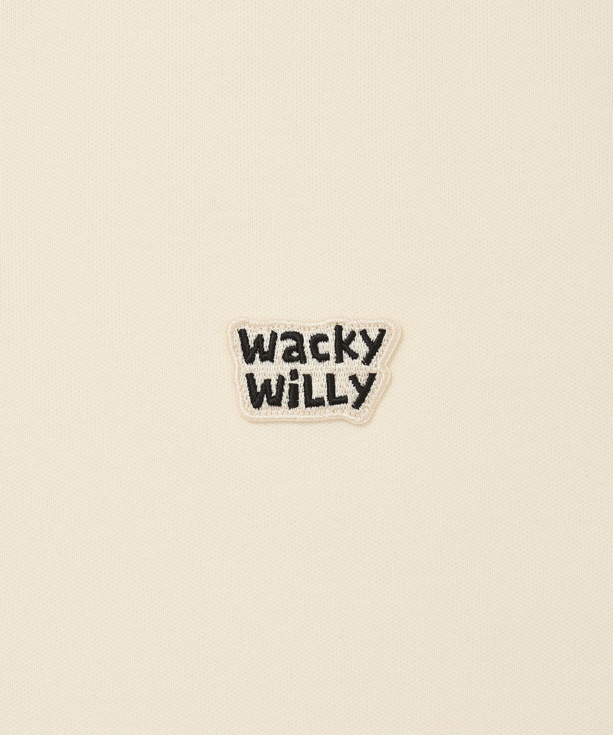와키윌리(WACKY WILLY) 스웻 카라 반팔 티셔츠 크림