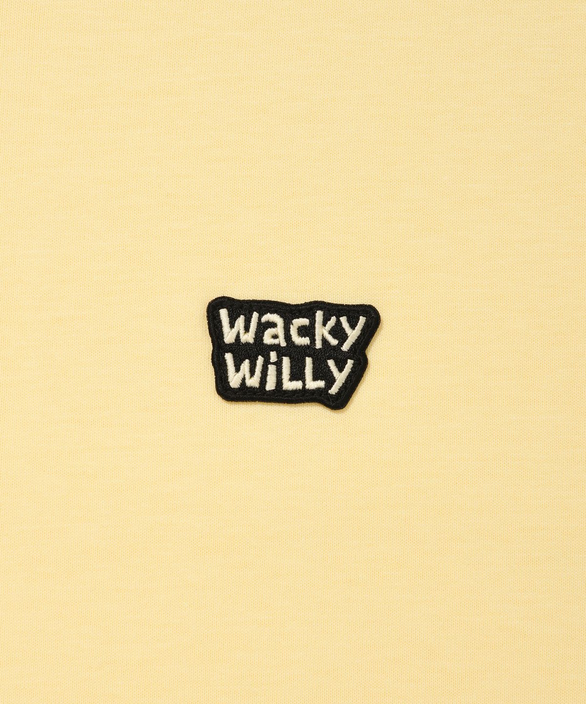 와키윌리(WACKY WILLY) 스몰 타이포 반팔 티셔츠 옐로우