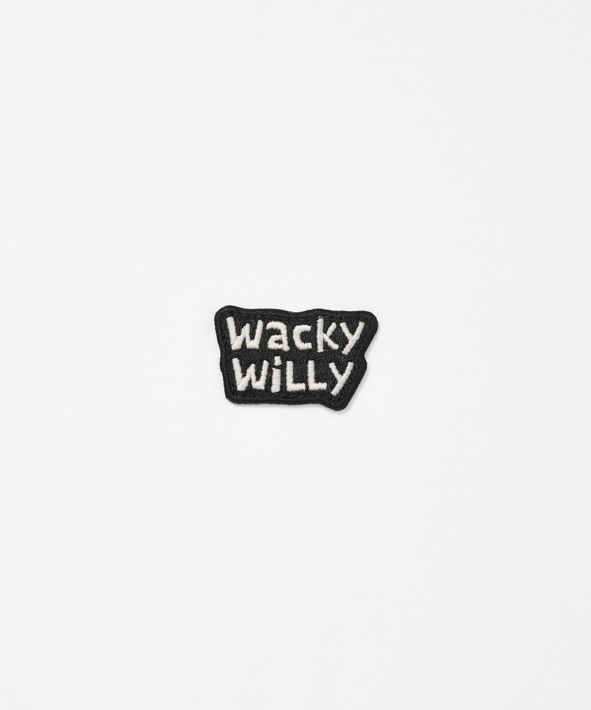 와키윌리(WACKY WILLY) 스몰 타이포 반팔 티셔츠 화이트