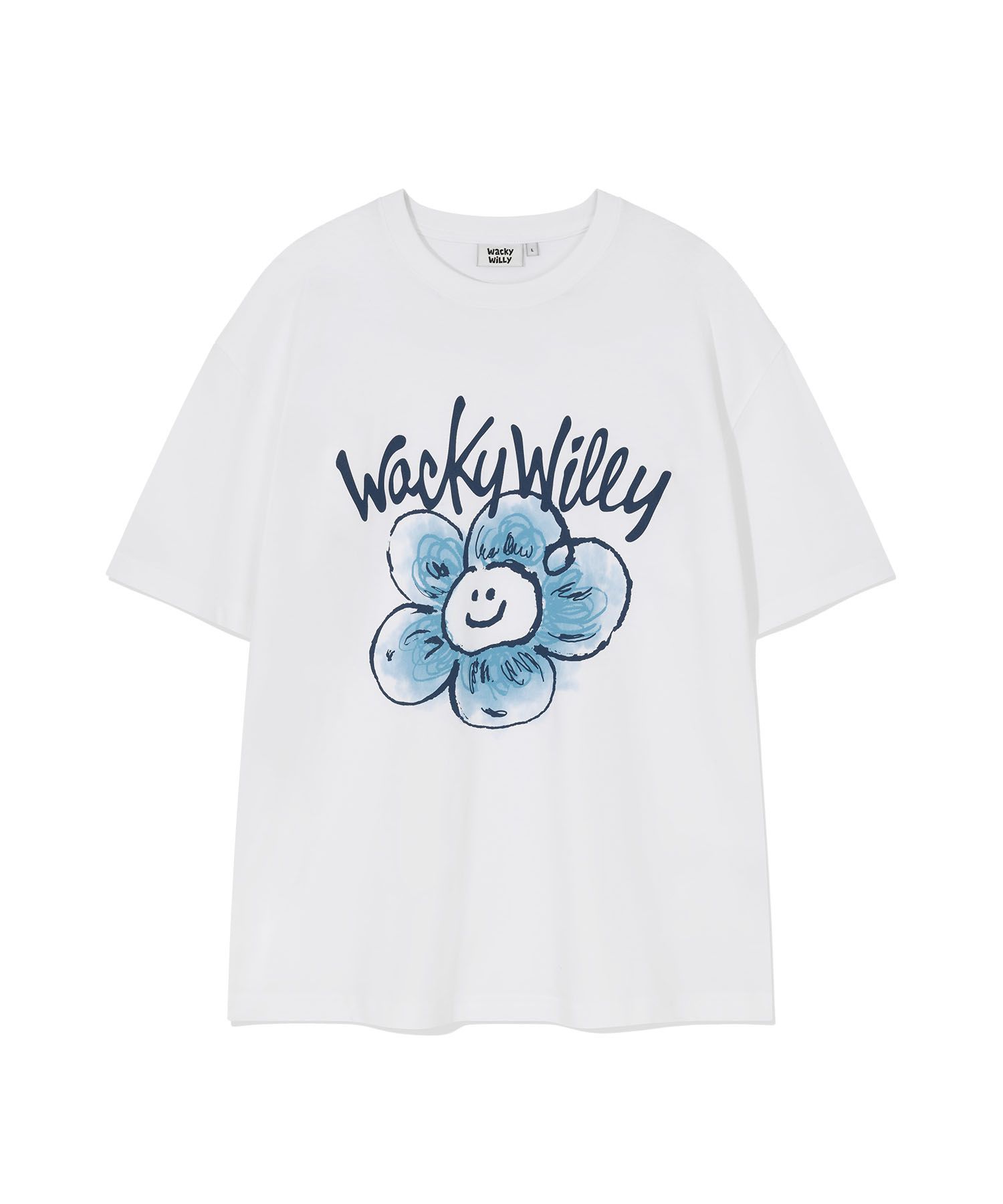 MUSINSA | WACKY WILLY Big Lily Short Sleeve T-Shirt White