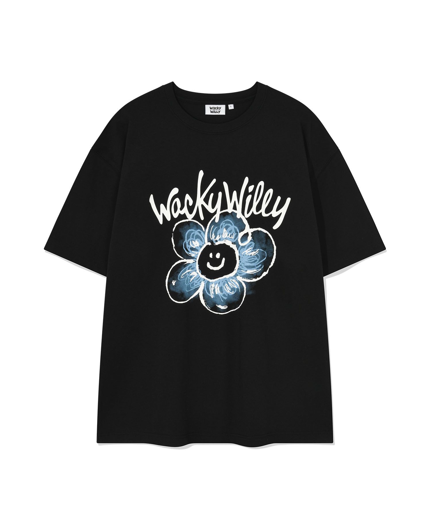 ★Wacky WiLLy★ Women's Lily Wafen Short Sleeve T-Shirt Blac MUSINSA | WACKY WILLY Big Lily Short Sleeve T-Shirt Black