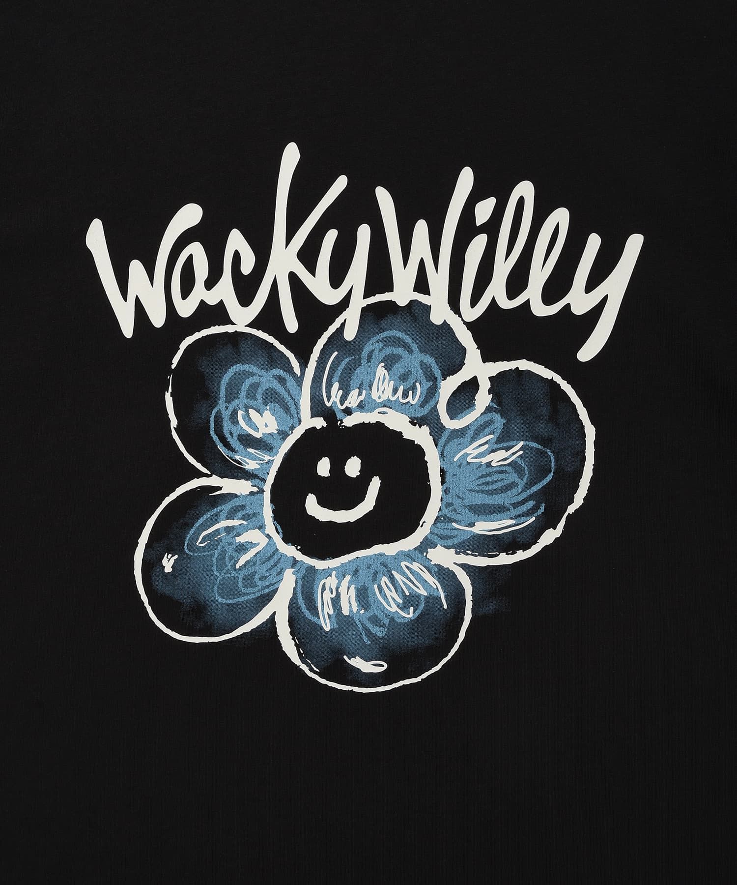 MUSINSA | WACKY WILLY Big Lily Short Sleeve T-Shirt Black