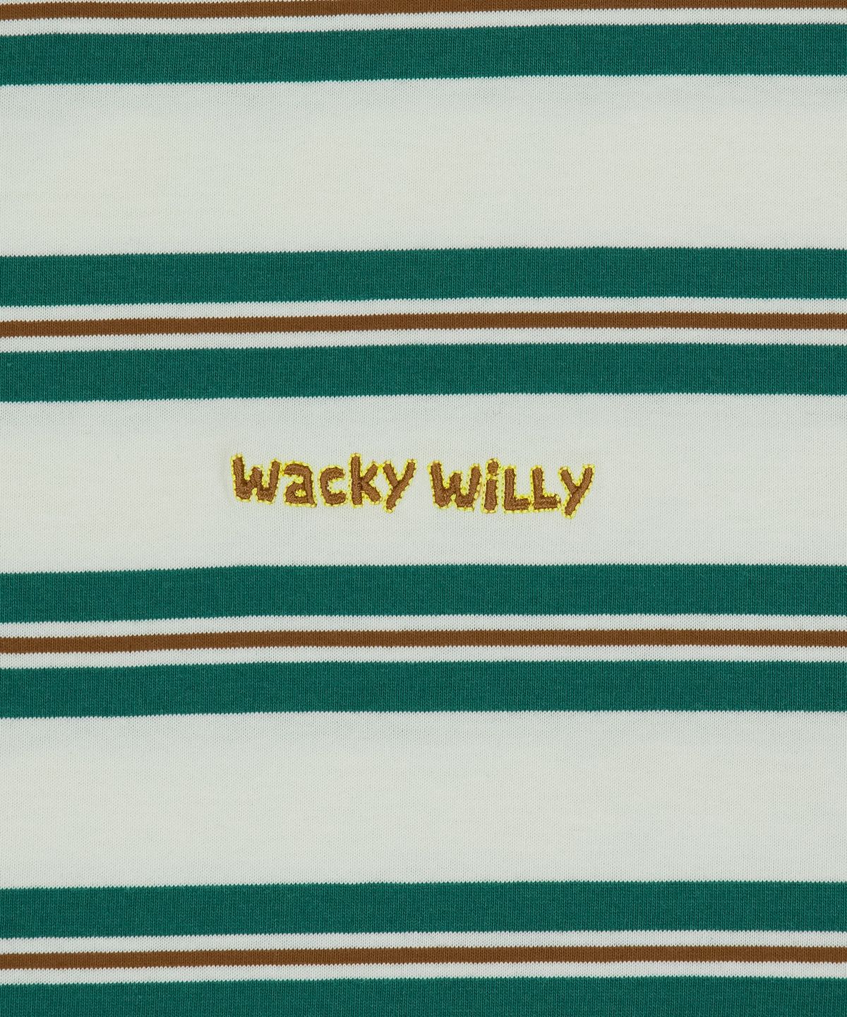 와키윌리(WACKY WILLY) 멀티 스트라이프 반팔 티셔츠 그린