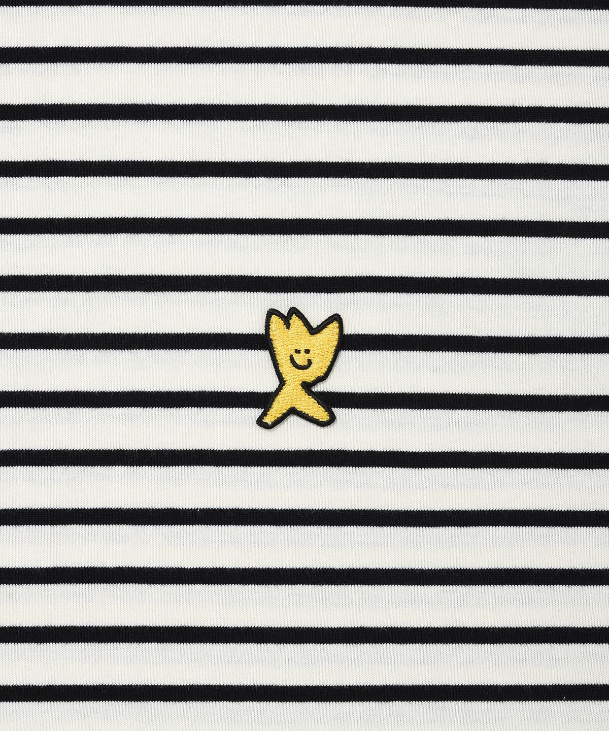 와키윌리(WACKY WILLY) 키키 와펜 스트라이프 반팔 티셔츠 블랙