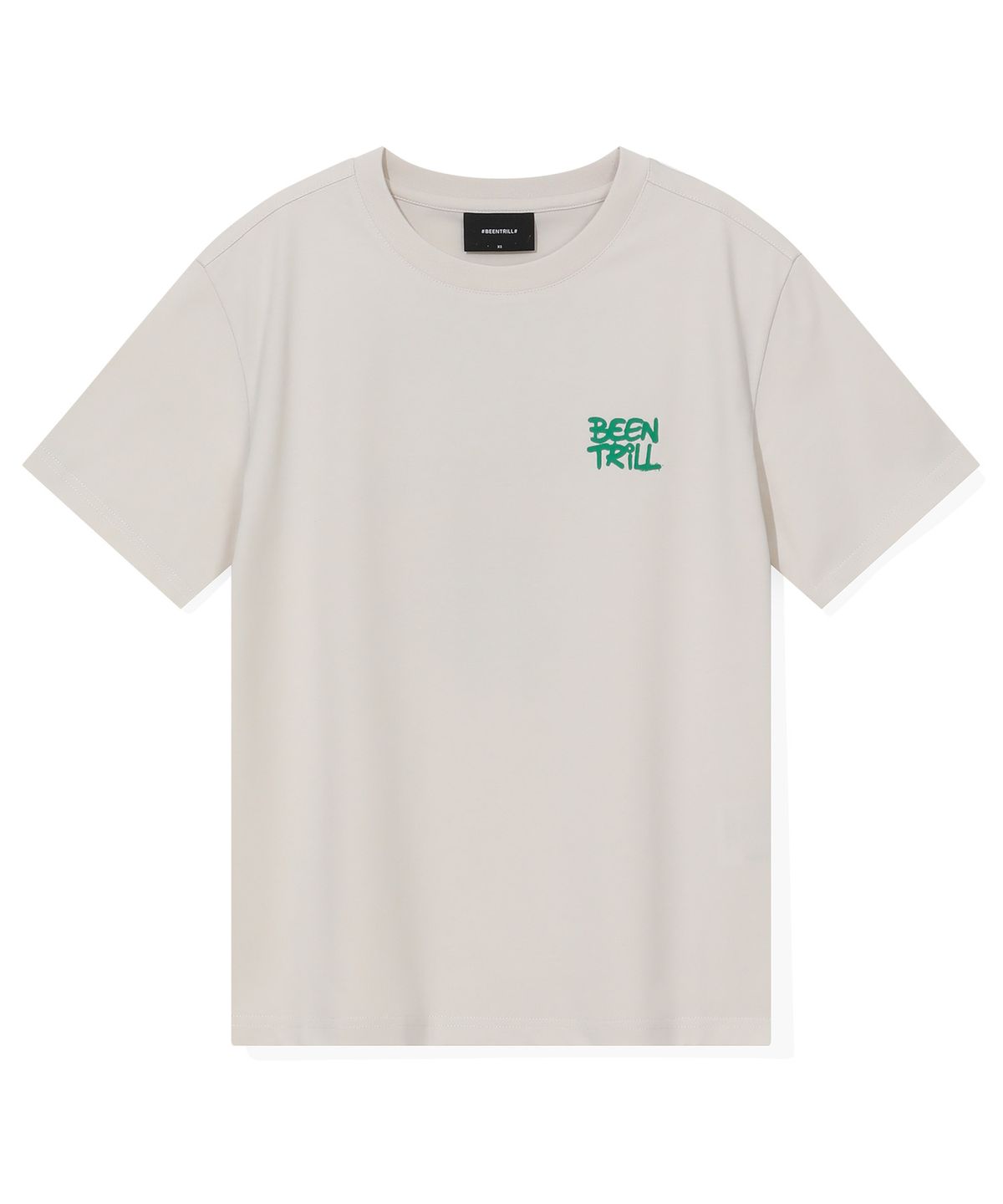 빈트릴 뉴욕(BEENTRILL NEWYORK) 우먼즈 스프레이 해시태그 티셔츠(샌드)