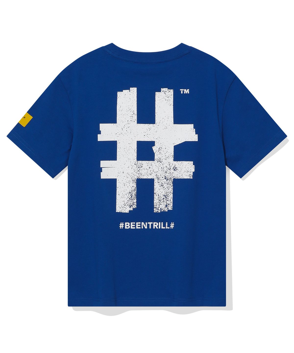 빈트릴 뉴욕(BEENTRILL NEWYORK) 우먼즈 스탬프 해시태그 티셔츠(블루)