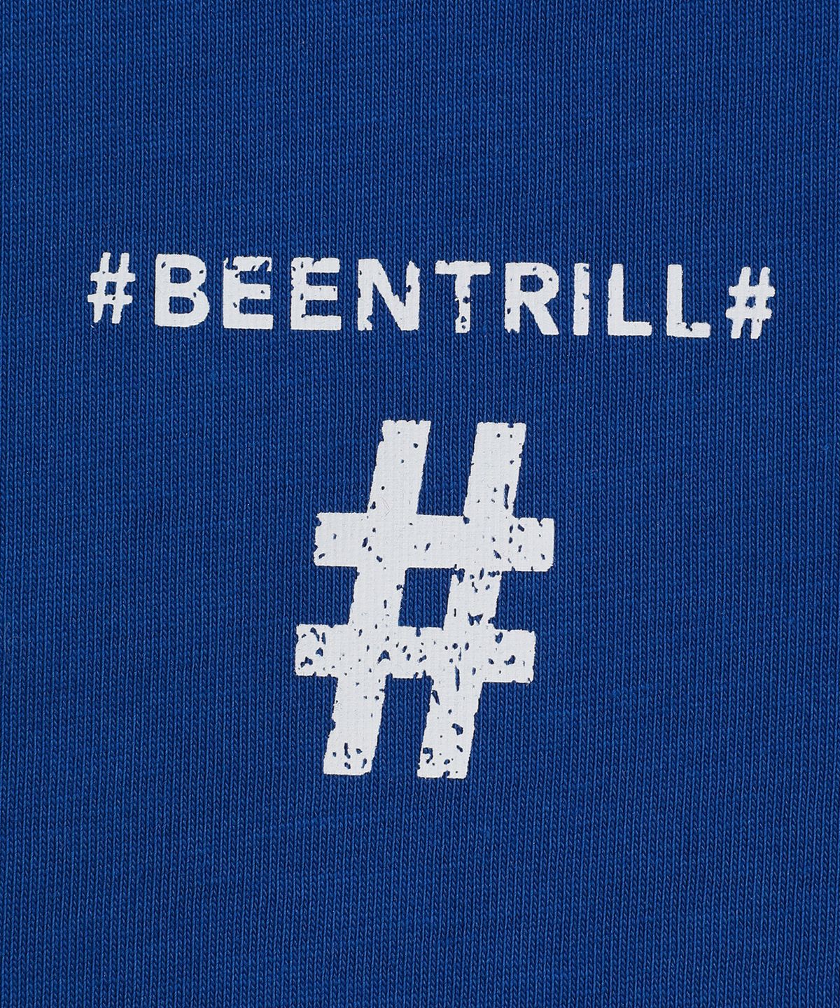 빈트릴 뉴욕(BEENTRILL NEWYORK) 우먼즈 스탬프 해시태그 티셔츠(블루)