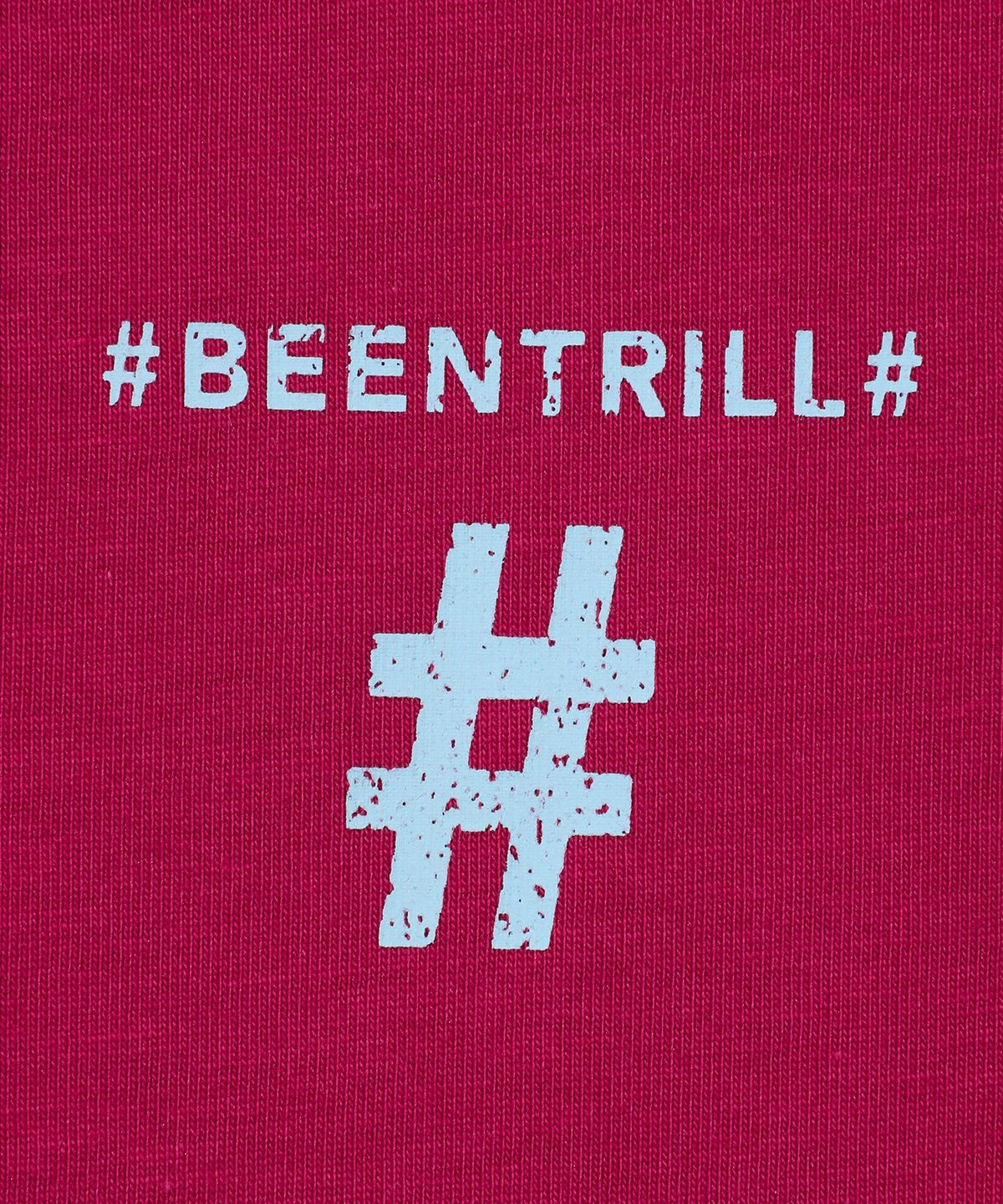빈트릴 뉴욕(BEENTRILL NEWYORK) 우먼즈 스탬프 해시태그 티셔츠(핑크)
